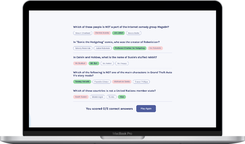 quizzical app for desktop